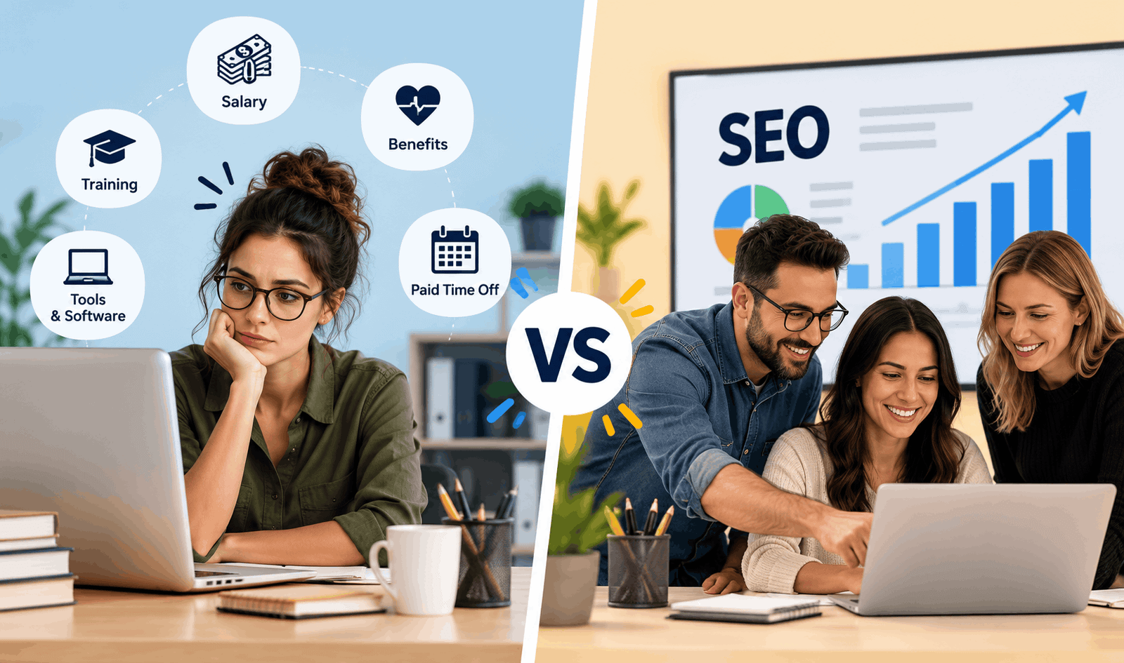 In-house SEO vs agency SEO: comparing cost, skills, and management for a business deciding how to handle SEO